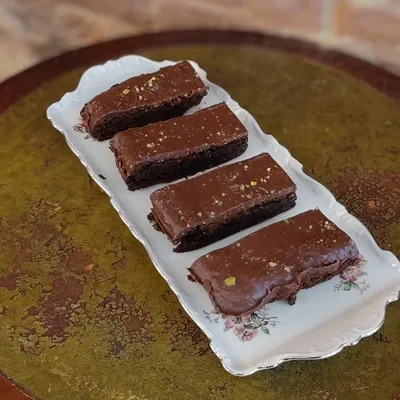 Hazelnut Brownie with Hazelnut Ganache